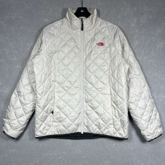 The North Face HyVent 3 in 1 Zip-Up Hooded Jacket Women’s XL Beige/ Pink - Picture 4 of 15